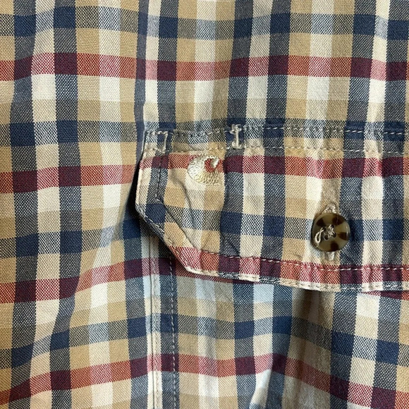 Carhartt men’s tan plaid short sleeve button down shirt size XXL - Picture 3 of 9